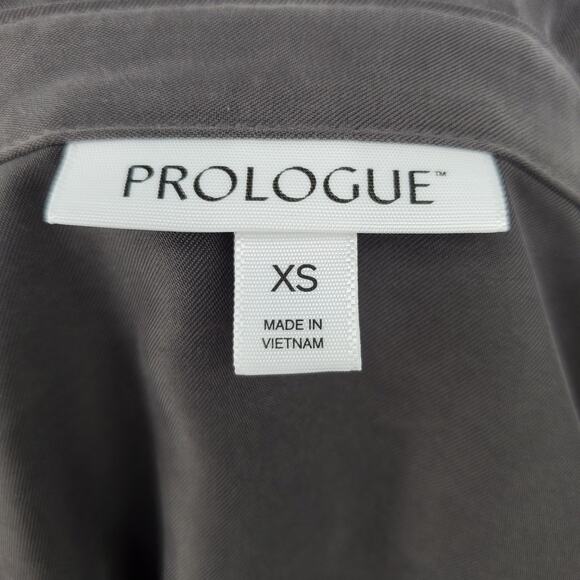 Prologue Womens XS‎ Gray Collard Button Up Long Sleeve Dress New No Tags - Picture 6 of 8